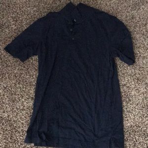 dark blue men’s casual button down shirt